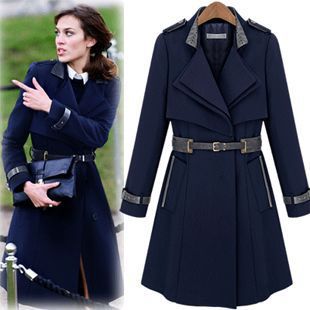 2013 spring fashion large lapel slim trench slim waist outerwear free ship