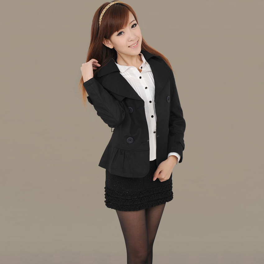 2013 spring fashion long-sleeve slim outerwear short design cardigan trench