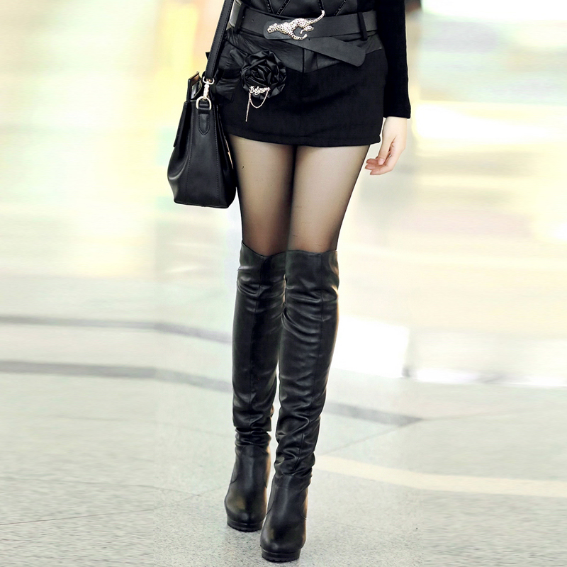 2013 spring fashion sweet three-dimensional flower women's all-match water washed leather patchwork culottes
