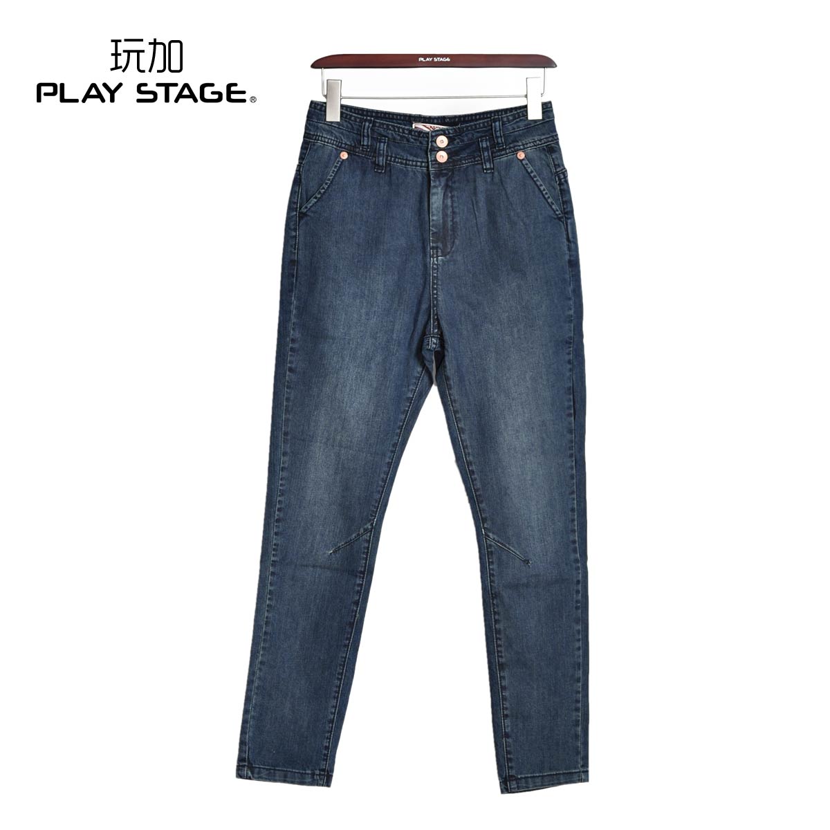 2013 spring fashion vintage fashion high waist skinny jeans casual jeans women's dark color