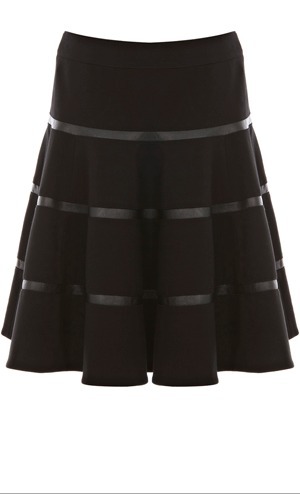 2013 spring fashion Women new elegant flare and the leather Ponte roma full skirt