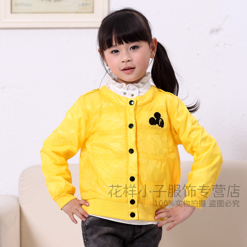 2013 spring female child casual jacket clothing child single breasted waterproof outerwear primary school students top