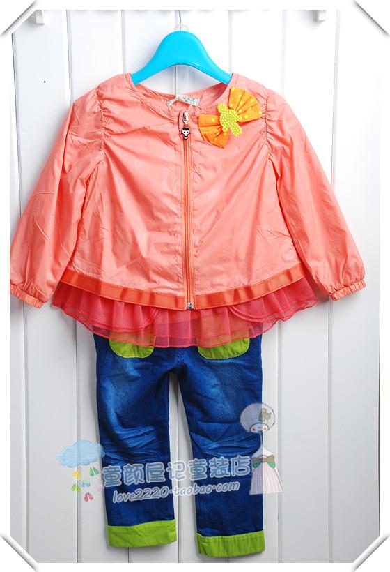 2013 spring female child outerwear single outerwear