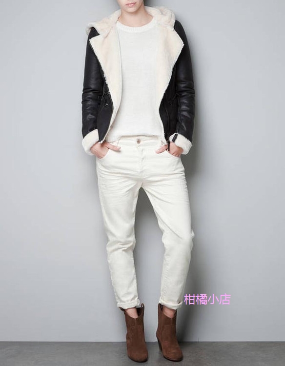 2013 spring fur one piece zar berber fleece large lapel even coat PU leather coat