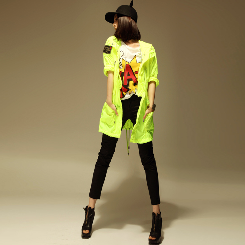 2013 spring handsome sun-shading sunscreen trench outerwear