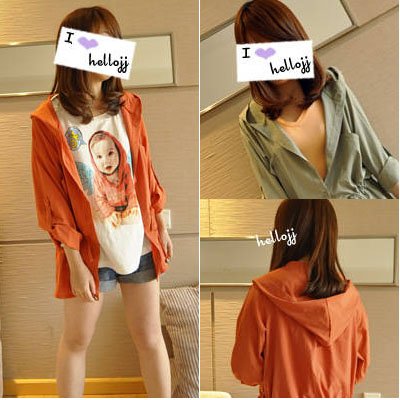 2013 spring hot mushroom hot-selling slim waist with a hood sun protection clothing thin trench outerwear