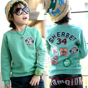 2013 spring letter boys clothing girls clothing baby child sweatshirt outerwear wt-0929