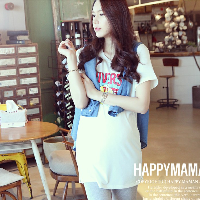 2013 spring maternity clothing happymaman basic short-sleeve T-shirt maternity