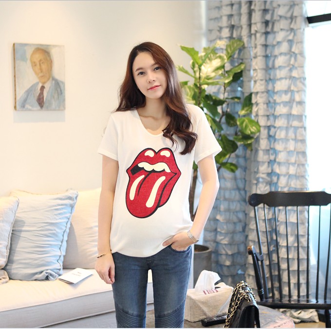 2013 spring maternity clothing happymaman big fashion short-sleeve T-shirt top Maternity tops