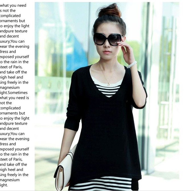 2013 spring maternity clothing spring and summer maternity twinset long-sleeve top t-shirt tank dress