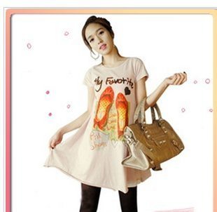 2013 spring maternity t-shirt loose maternity clothing summer fashion short-sleeve top medium-long plus size