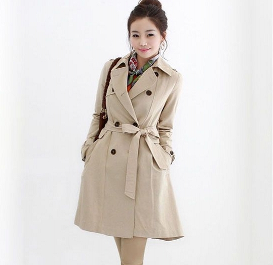 2013 spring medium-long outerwear new arrival elegant long-sleeve slim trench
