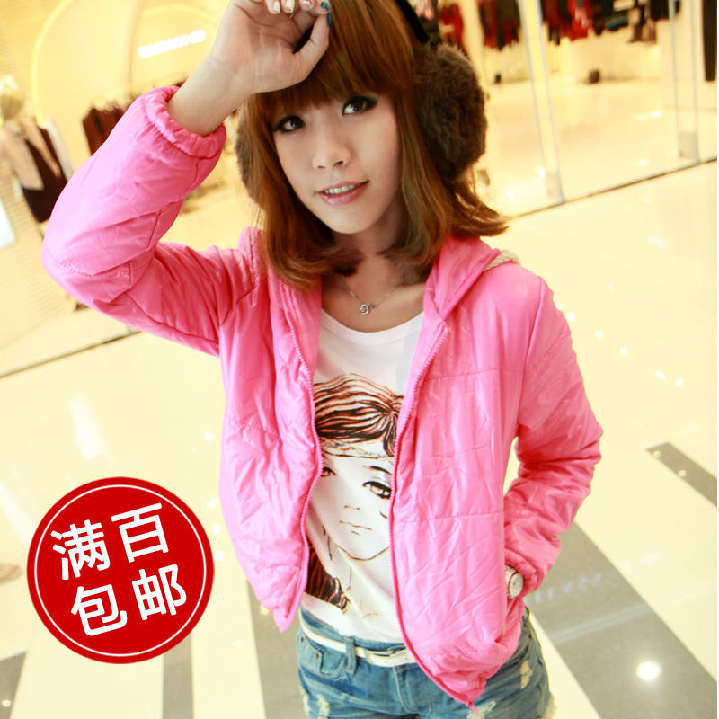 2013 spring mushroom juniors clothing top thin cotton-padded jacket outerwear Free Shipping