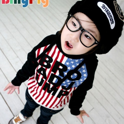 2013 spring national flag boys clothing baby with a hood sweatshirt outerwear 7b FREE SHIPPING