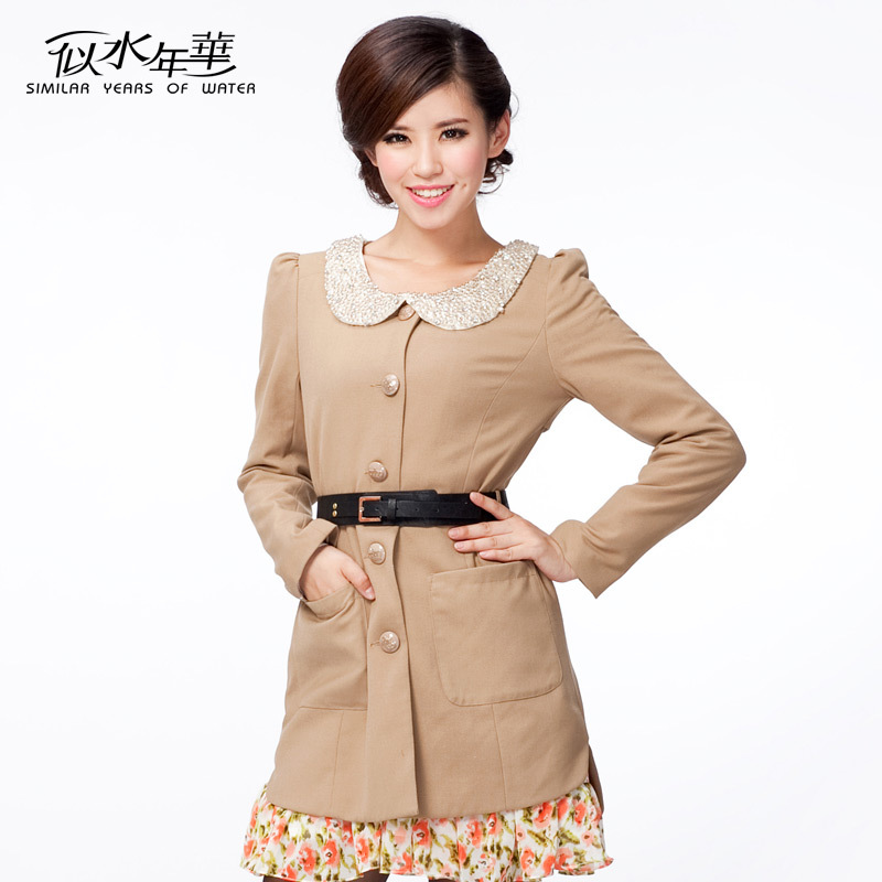 2013 spring new arrival classic noble elegant formal ol slim medium-long trench