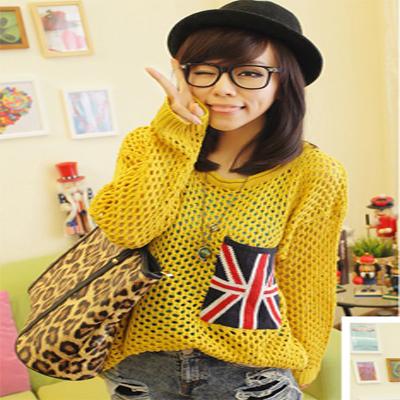 2013 spring new arrival cutout pullover batwing sleeve shirt torx pocket lace decoration sweater