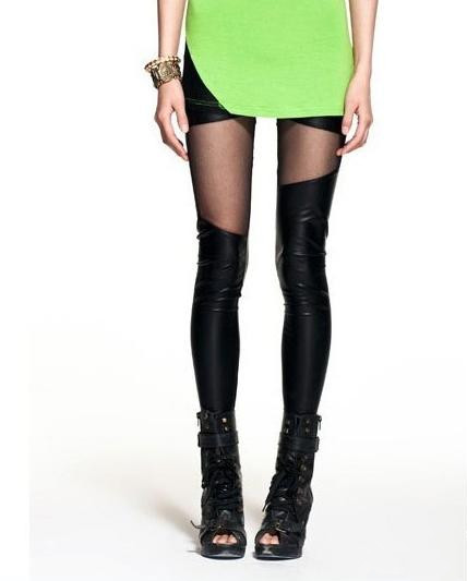 2013 spring new arrival faux leather legging female thickening thermal legging trousers lace legging