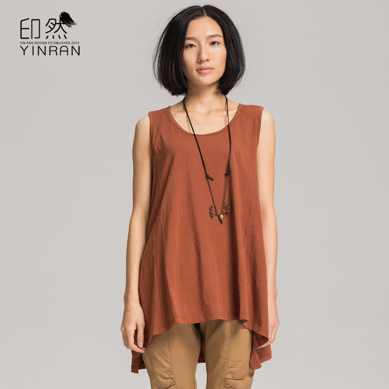 2013 spring new arrival irregular sweep top plus size knitted all-match female vest