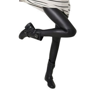 2013 spring new arrival matt faux leather slim legging 9 ankle length trousers female