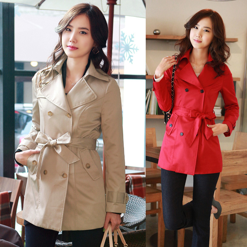 2013 Spring  new arrival  outerwear elegant stand collar trench slim trench plus size clothing  outerwear