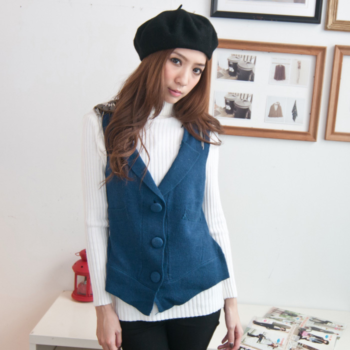 2013 spring new arrival women's slim v-neck short sleeve T-shirt vest sweater vest my0111