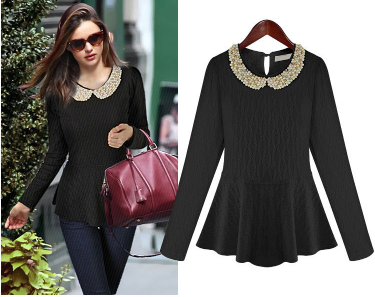 2013 spring new fashion Laple nip-waisted long-sleeved round collar cultivate one's morality dress Free shipping