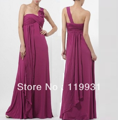 2013 spring new shoulder detachable loose knit dress folds evening gown dress