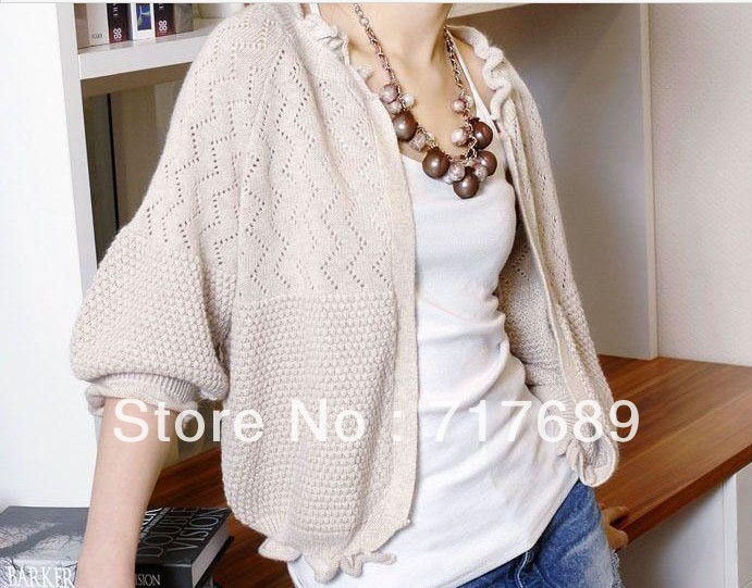 2013 spring new sweater cardigan the hollow shawl sweater jacket