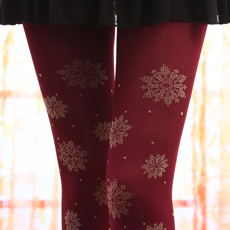 2013  Spring new the large snowflakes pantyhose tights women sexy velvet stockings socks women  GG2258