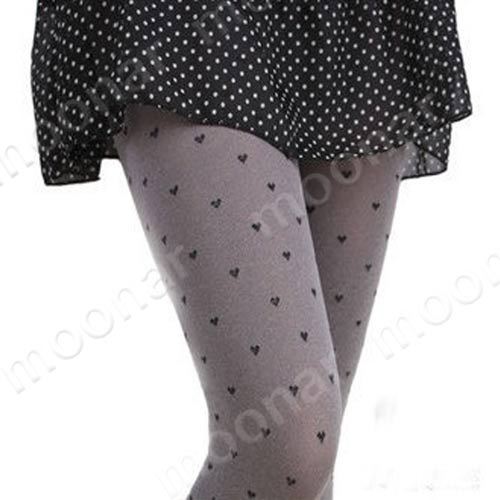 2013 Spring New Vogue Ladies Leggings Heart Print Tights Panty-hose Sheer Silk Stocking Bride for Autumn/winter style NY006