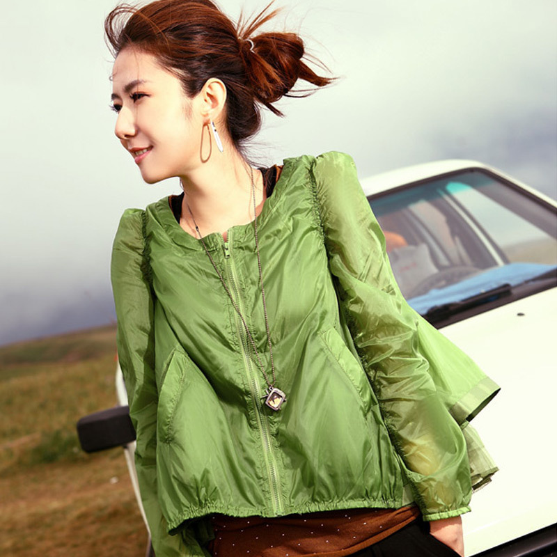 2013 spring outerwear multi-layer double pocket zipper-up k3059