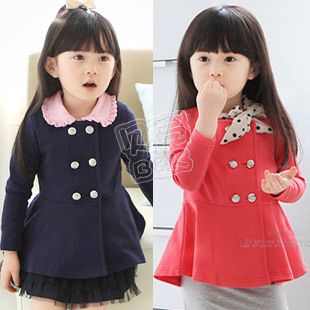 2013 spring princess double breasted girls clothing baby child outerwear top wt-0578