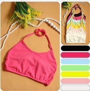 2013 spring short spaghetti strap design halter-neck vest spring and summer women's mesh tube top tube top bra s001