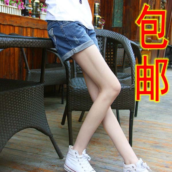 2013 spring shorts female hole casual loose plus size denim shorts mm single-shorts female