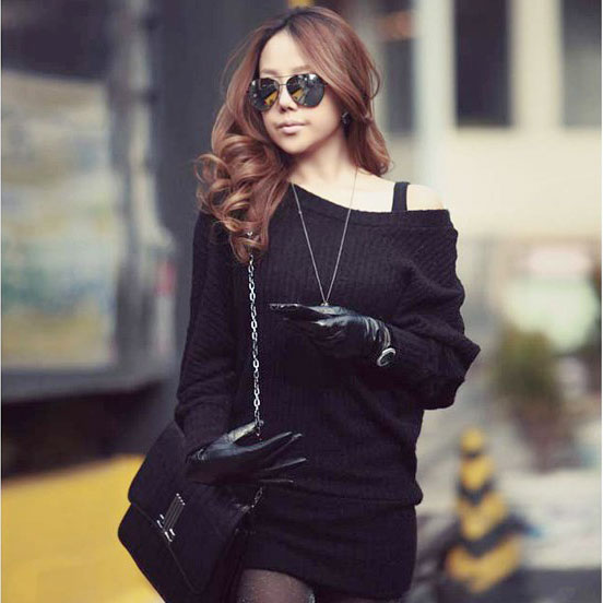 2013 spring slim hip slim long sweater design one-piece dress 68888 basic sweater