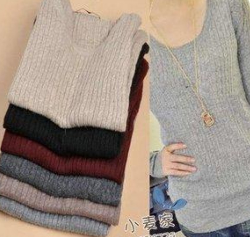 2013 spring slim medium-long basic shirt o-neck sweater twisted thick sweater outerwear women's