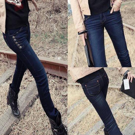 2013 spring slim pencil pants low-waist jeans elastic pants