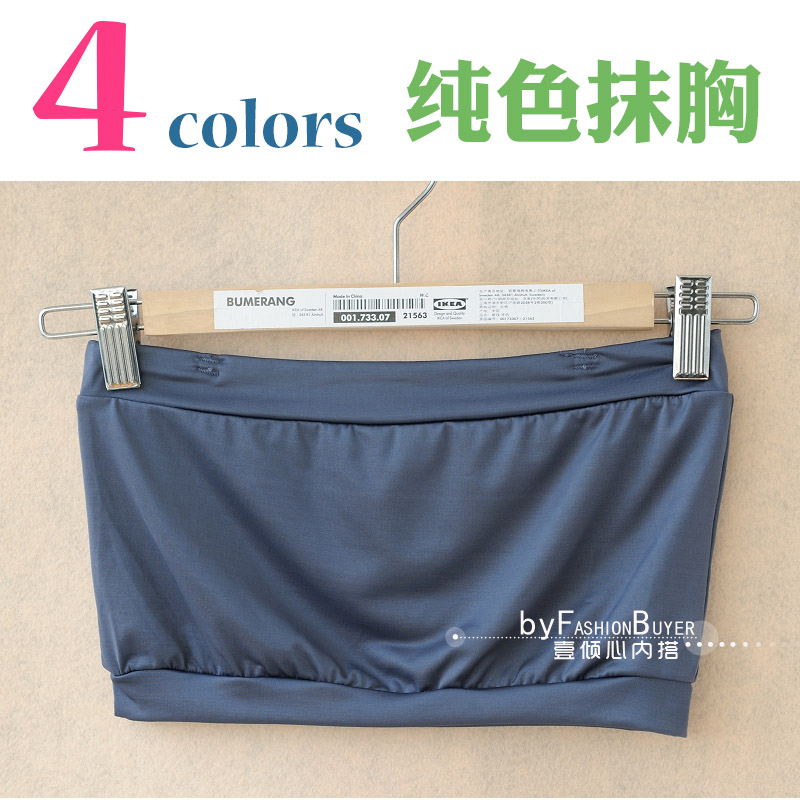 2013 spring solid color tube top short tube top design small vest basic underwear plain brief