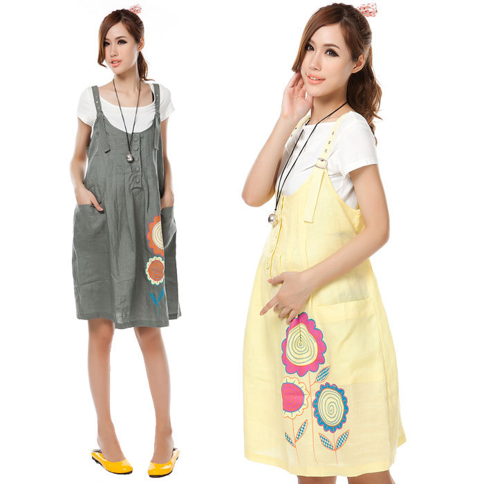 2013 spring summer maternity clothing maternity dress maternity spaghetti strap one-piece dress women's dress