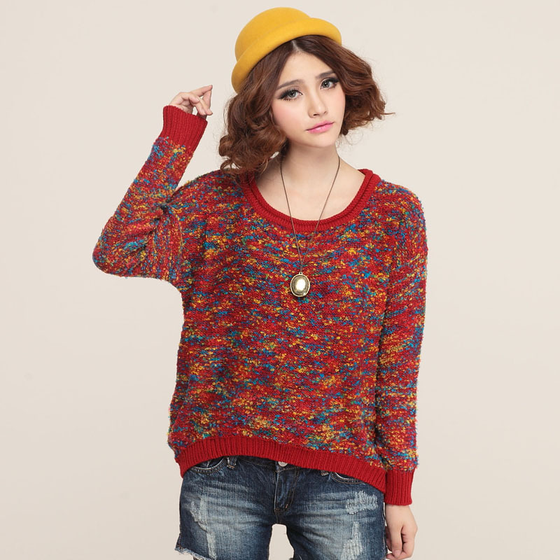 2013 spring sweater women's loose long-sleeve sweater free shipping