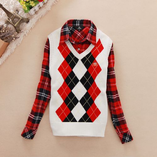 2013 spring sweet fashion pullover bunk V-neck slim female sweater wool waistcoat wool