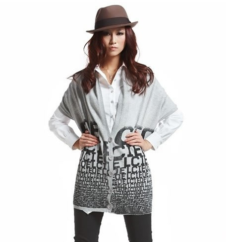 2013 spring waistcoat sweater female cardigan thin batwing shirt short-sleeve long design plus size female