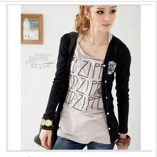 2013 spring women's all-match small medal single breasted slim cardigan long-sleeve suit female short jacket