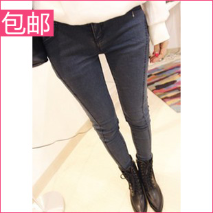 2013 spring women's brief assembly line jeans pencil pants trousers ankle length trousers