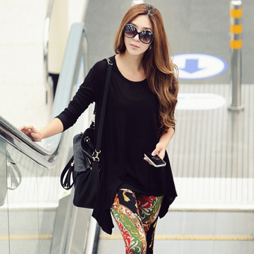 2013 spring women's casual long-sleeve o-neck loose plus size mm wool sweater female