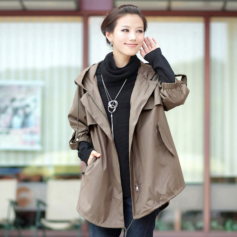 2013 spring women's casual loose plus size trench medium-long spring and autumn outerwear female