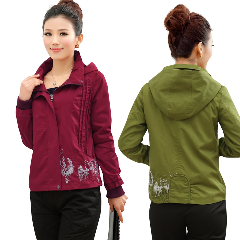 2013 spring women's flowers plus size outerwear loose mother clothing Free Shipping