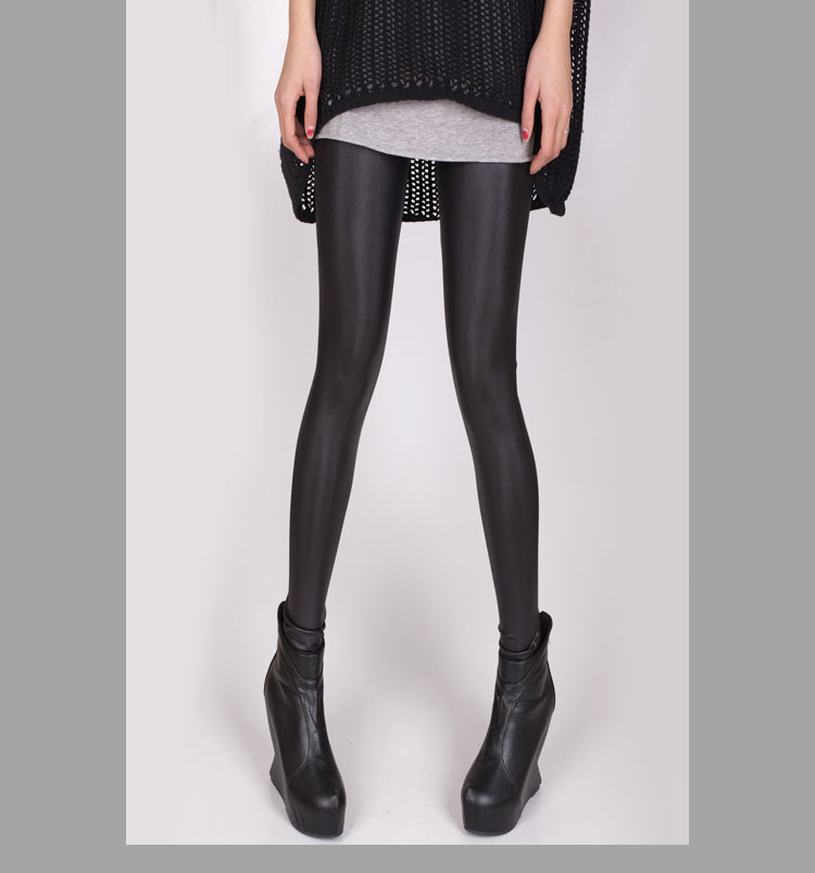 2013 spring women's leather pants casual legging trousers thin skinny pants slim faux leather tight