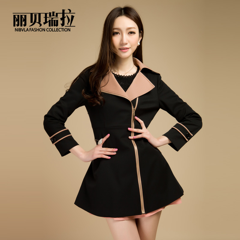 2013 spring women's medium-long overcoat outerwear women's trench 1697