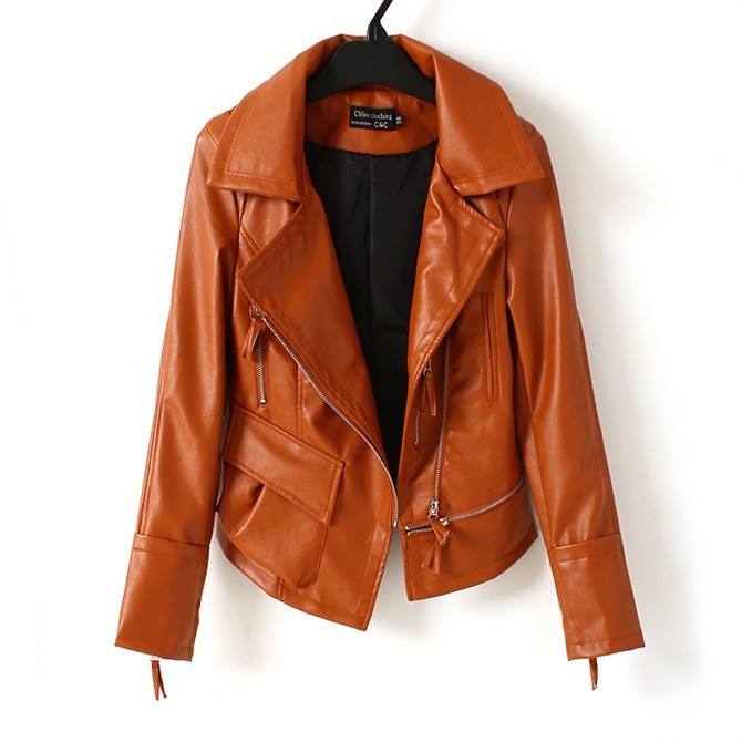 2013 spring women's motorcycle jacket short design water wash PU small leather clothing short jacket